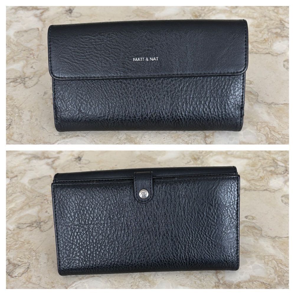 Matt & Nat Motiv Black Vegan Leather Continental Wallet